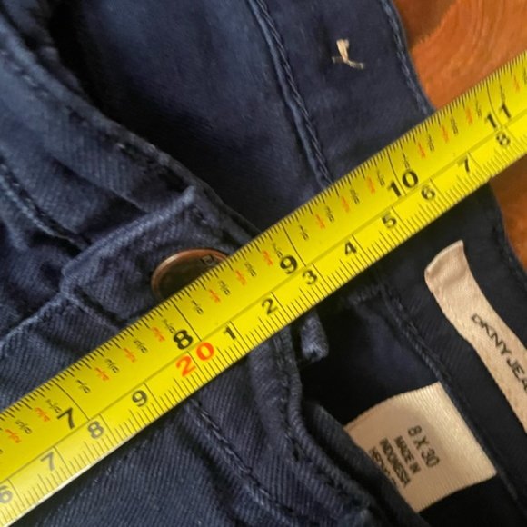 DKNY Dark Blue Navy Straight Leg Pants Jeans 8x30 - Picture 7 of 13
